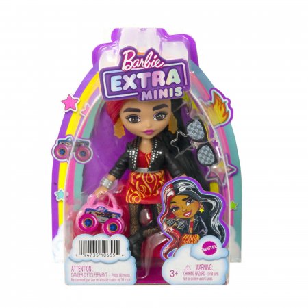 BARBIE EXTRA MINI lelle ar melniem sarkaniem matiem, HKP88 HKP88