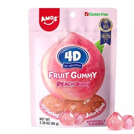 AMOS gummies 4D peaches, AMER1473 