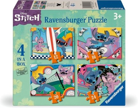 RAVENSBURGER PUZZLE puzļu komplekts Disney Stitch, 12/16/20/24 gab., 12004106 1 