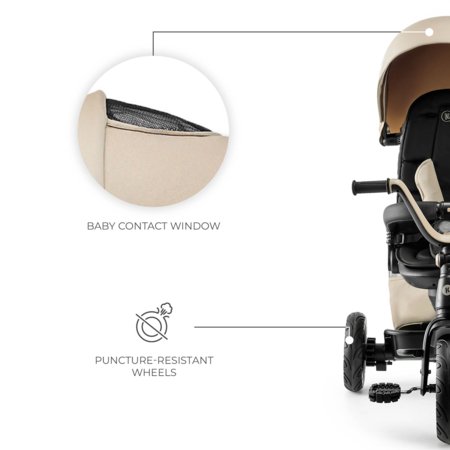 KINDERCRAFT trīsritenis EASYTWIST, smilškrāsas, KREASY00BEG0000 