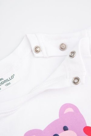 COCCODRILLO krekls ar īsām piedurknēm MAXITROPIC GIRL NEWBORN, balta, WC5143201MGN-001-086, 86 cm 