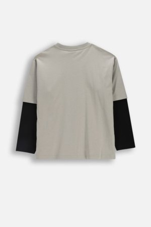 COCCODRILLO t-krekls ar garām piedurknēm, pelēki, cm 