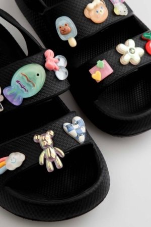 COCCODRILLO sandales, melni, WC6208102SHG-021-032, 32/33 izmērs 