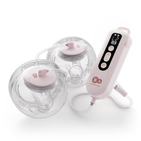 KINDERKRAFT pārnēsājamais dubultais elektriskais krūts sūknis GENTLEFLOW, pink, KEGEFL00PNK0000 