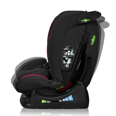 LIONELO autokrēsls AART I-SIZE, Black carbon red,  40-150 cm., LO-AART I-SIZE 
