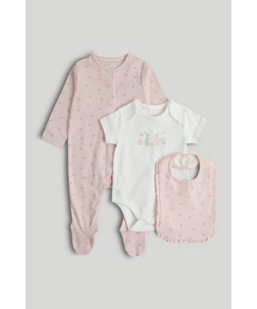MOTHERCARE bodijs, kombinezons un priekšautiņš, AY76901, 50 cm 