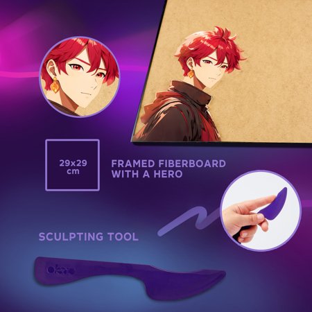 OKTO MANGA 3D mākslas komplekts Uguns 30x40 cm, 20039 