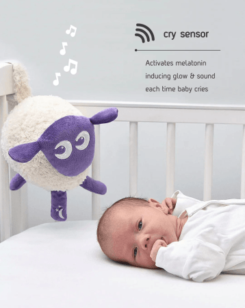 SWEET DREAMERS māneklītis miegam ar trokšņu sensoru un gaismu Deluxe Purple 5060216820217