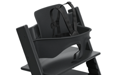 STOKKE siksnas barošanas krēsliņam TRIPP TRAPP, black, 651302 
