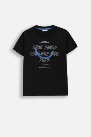 COCCODRILLO t-krekls ar īsam piedurknēm, melni, WC6143203RBJ-021-128, 128 cm 