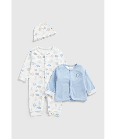 MOTHERCARE zīdaiņu kombinezons, kardigāns un cepure, GF269 