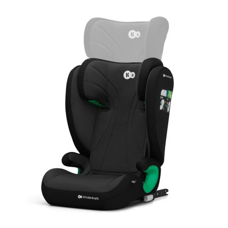 KINDERKRAFT autokrēsls JUNIOR FIX 2 I-SIZE, graphite black, KCJUFI20BLK0000 