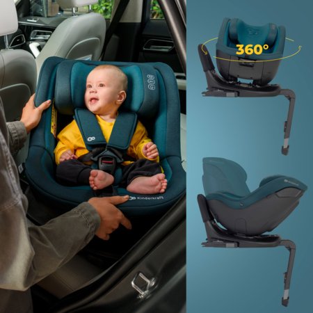 KINDERKRAFT autosēdeklis I-GUARD I-Size, 40–105 cm, harbor blue, KCIGUA00BLU0000 