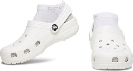 CROCS zeķes, balti, 207799-100 S izmērs 