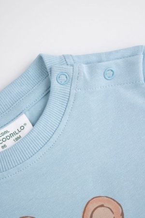 COCCODRILLO t-krekls ar garām piedurknēm, zili, izmērs 