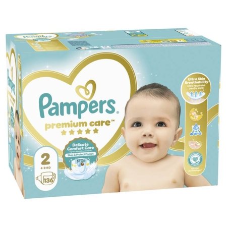 PAMPERS autiņbiksītes Premium Care, 2 izmērs 4-8kg, 136 gab., 81784123 