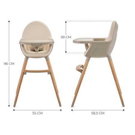 KINDERKRAFT barošanas krēslinš FINI 2 BEIGE, KHFINI02BEG0000 