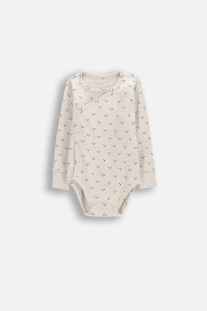 COCCODRILLO bodijs ar garām piedurknēm un pogām, pelēks, izmērs 