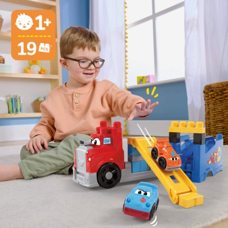 MEGA BLOKS kravas auto ar trasi būvēšanas komplekts, JFR29 