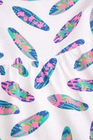 COCCODRILLO kleita ar īsam piedurknēm, balta, WC6129202VGB-022-146, 146 izmērs 