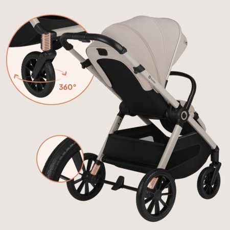 LIONELO universāls ratiņi LAYLA 2in1, Beige sand, LO-LAYLA 2IN1 