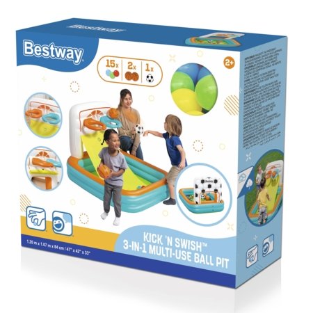 BESTWAY 3 in 1 daudzfunkcionāls spēļu centrs, 52728 