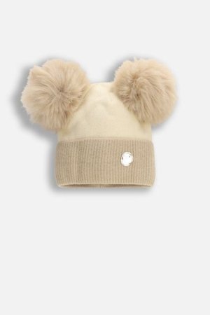 COCCODRILLO cepure ACCESSORIES WINTER GIRL, krēmveida, ZC5364301AWG-002-048, 48 cm 