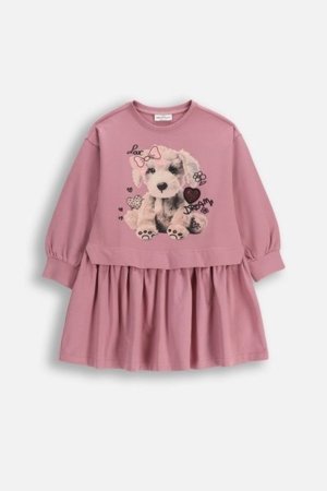 COCCODRILLO kleita CRAFT PUNK GIRL KIDS, rozā, ZC5129101CGK-033-104, 104 cm 