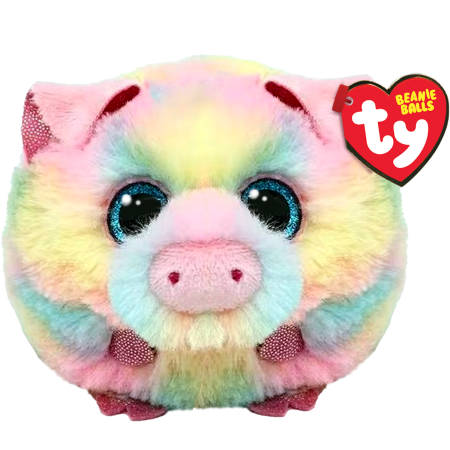 TY BEANIE BALLS pliušinis žaislas kiaulytė PIGASSO, 9 cm, TY42551 