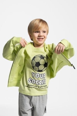 COCCODRILLO krekls ar īsām piedurknēm MONOCHROME BOY KIDS, zaļš, WC5143204MBK-030-122, 122 cm 