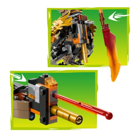 71854 LEGO® NINJAGO® Cole Misiju robots un Pūķis Zane 