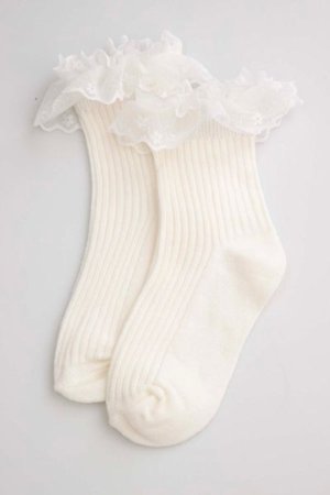 COCCODRILLO zeķes SOCKS GIRL, krēmveida, WC5382212SOG-003-033, 33 cm 