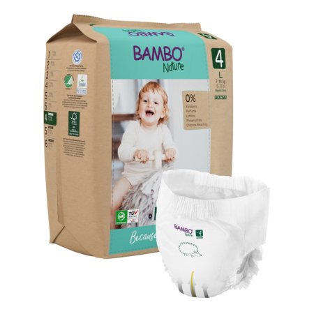 BAMBO autiņbiksītes-biksītes NATURE papīra iepakojumā, 4 izmērs, 7-14 kg, 20 gab., BAMB6506 
