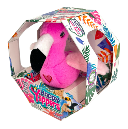 HAPPY YAPPERS interaktīvs plīša putns Flamingo, 9592 
