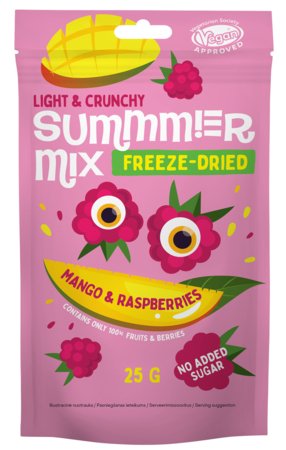 SUMMMER saldētu žāvētu mango un aveņu maisījums, 25 g., 6170039 