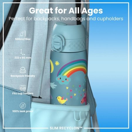 ION8 pudele, Unicorns Blue, 500 ml., I8RF500PABUNIC 