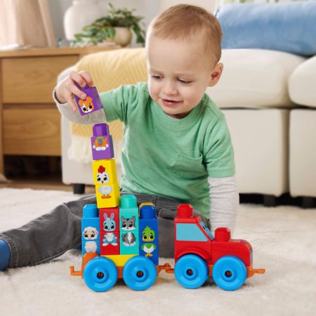 MEGA BLOKS būvēšanas komplekts - traktors ar dzīvniekiem , JKG33 