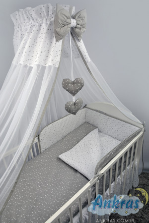 ANKRAS gultas veļas komplets 3 gab. Constellation Grey 135x100, 60x40cm, 360cm GWI000125