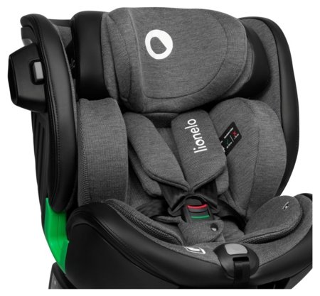 LIONELO autokrēsls HARMONY I-SIZE, Grey graphite leather, 40-150 cm, LO-HARMONY  