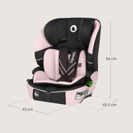 LIONELO autokrēsls LEVI FIX I-SIZE, Pink baby, 76-150 cm. 