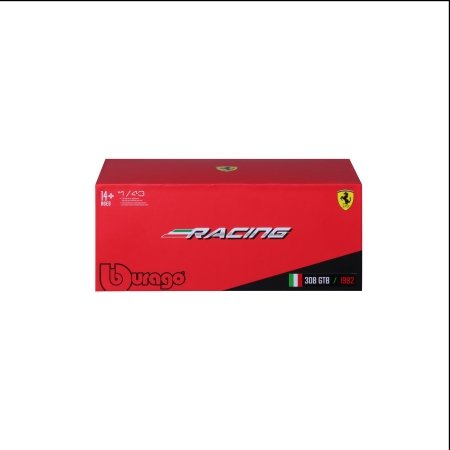 BBURAGO 1:43 Sacīkšu automašīnas modelis Ferrari 308 GTB 1982, 18-36304 