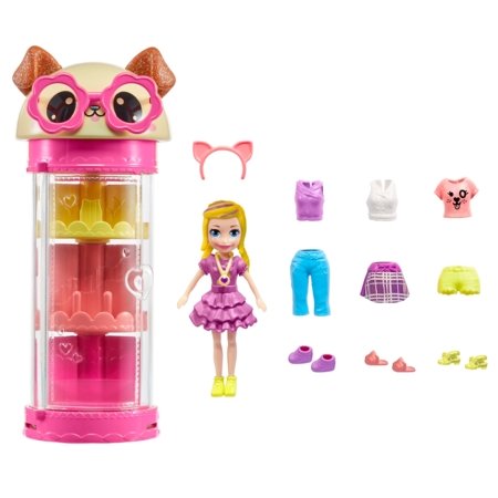 POLLY POCKET komplets - Style spinner drēbju skapis, HKW04 HKW04
