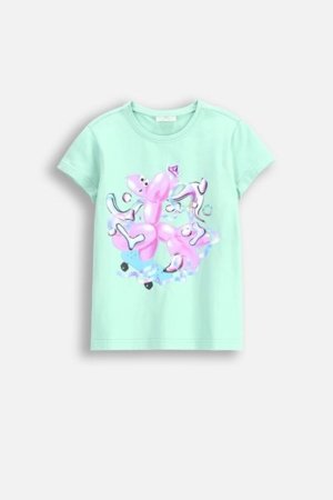 COCCODRILLO krekls ar īsām piedurknēm COSMIC GIRL KIDS, zaļš, WC5143205CGK-011-122, 122 cm 