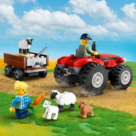 60461 LEGO® City Great Vehicles Sarkans lauku traktors ar piekabi un aitām 