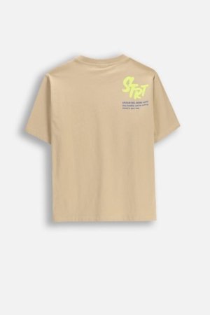 COCCODRILLO t-krekls ar īsam piedurknēm, smilšu krāsa, WC6143204NBJ-002-164, 164 cm 