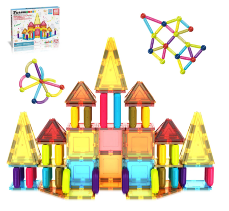 PICASSO TILES Magnētiskais konstruktors būvēšanas flīzes 82 detaļas, PTE22 