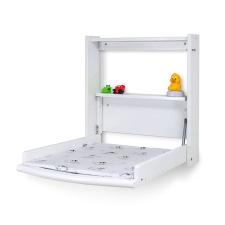 BABYTROLD pie sienas stiprināma pārģērbšanās virsma ar matraci, White, 18-24 