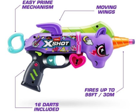 XSHOT rotaļu rotaļu ierocis Purple Unicorn, 36882 