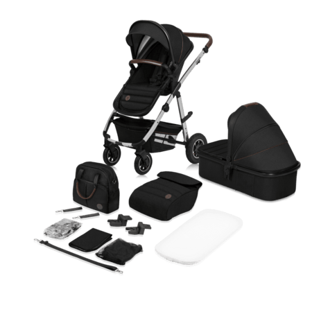 LIONELO universāls ratiņi AMBER 2in1, Black silver, LO-AMBER 2IN1 