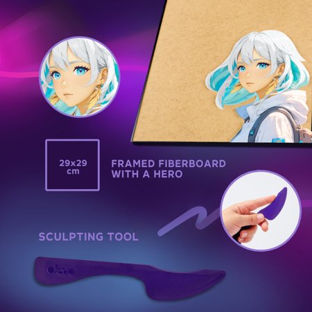 OKTO MANGA 3D mākslas komplekts Gaiss 30x40 cm, 20040 